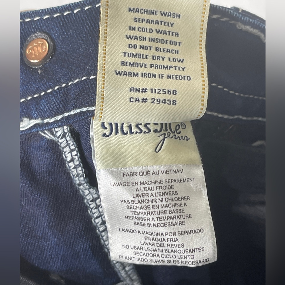 Miss Me Red Aztec Accent Jewel Bootcut Lowrise Jeans Size 29 Sequin Rhinestone - Picture 5 of 11